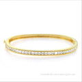 Most Popular Gold Bnagle Channel Setting Elegant Bracelet